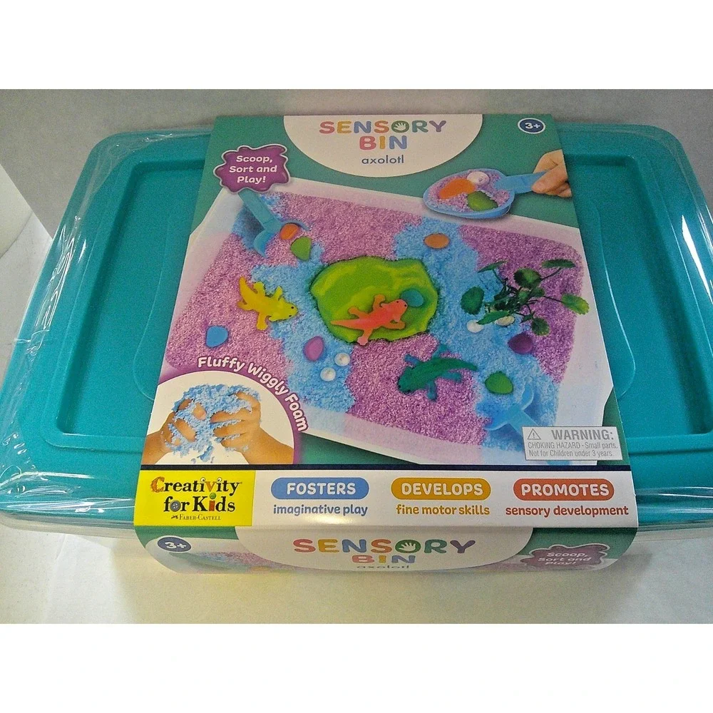 Axolotl Sensory Bin for - Axolotl Toys Sand Sensory Toy with Lid, Art and Cra...